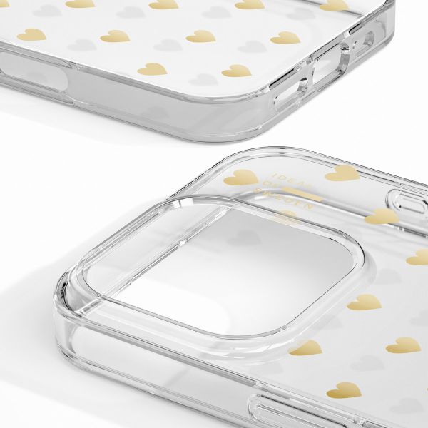 iDeal of Sweden Clear Case iPhone 16 Pro Max - Golden Hearts