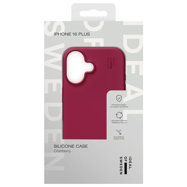 iDeal of Sweden Silicone Case iPhone 16 Plus - Cranberry