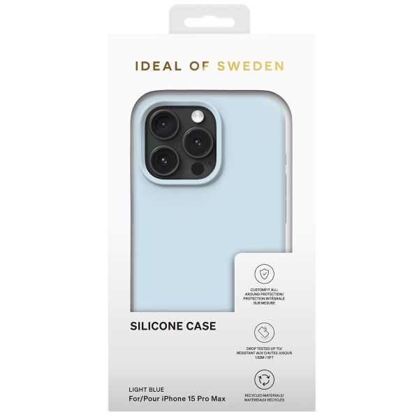 iDeal of Sweden Silicone Case iPhone 15 Pro Max - Light Blue