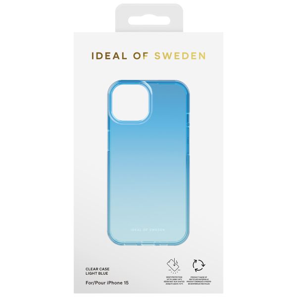 iDeal of Sweden Clear Case iPhone 15 - Light Blue