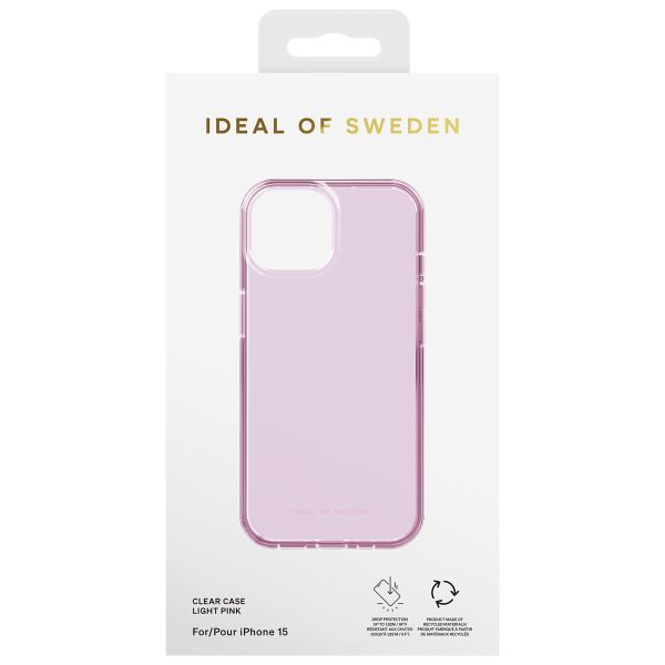 iDeal of Sweden Clear Case iPhone 15 - Light Pink