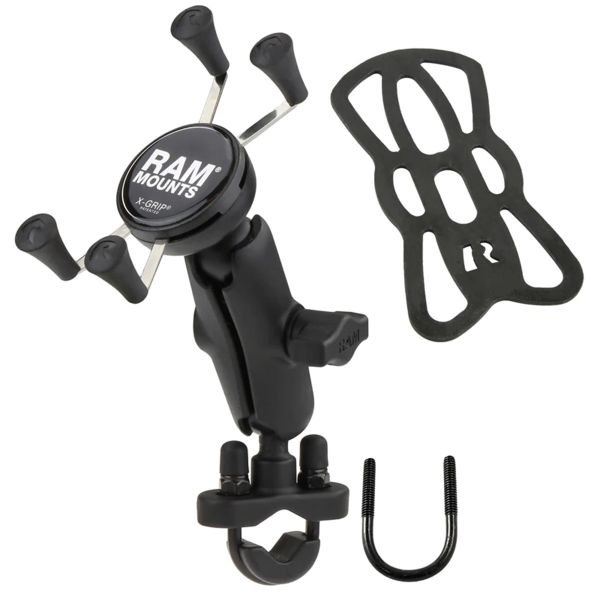 RAM Mounts X-Grip® U-Bolt telefoonhouder fiets/motor/scooter - Universeel - Klein - Zwart