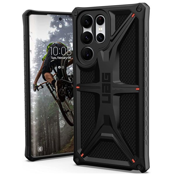 UAG Monarch Backcover Samsung Galaxy S22 Ultra - Kevlar Black