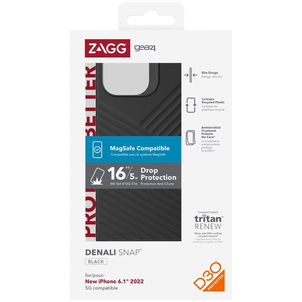 ZAGG Denali Snap Backcover MagSafe iPhone 14 - Zwart