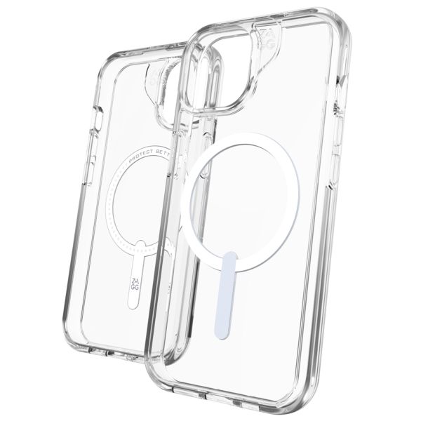 ZAGG Crystal Palace Snap Backcover MagSafe iPhone 15 - Transparant