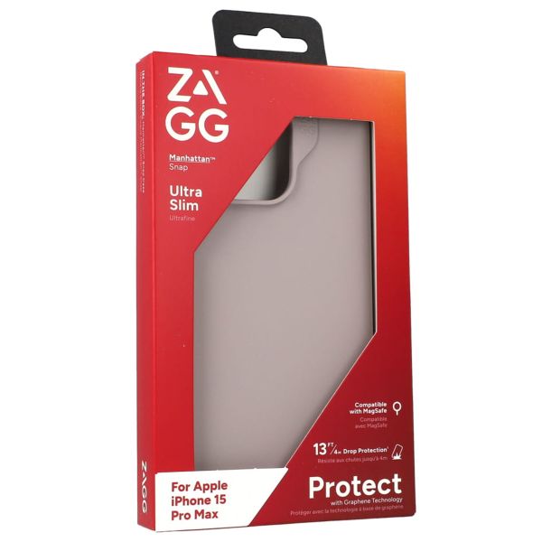 ZAGG Manhattan Snap Case iPhone 15 Pro Max - Lavender