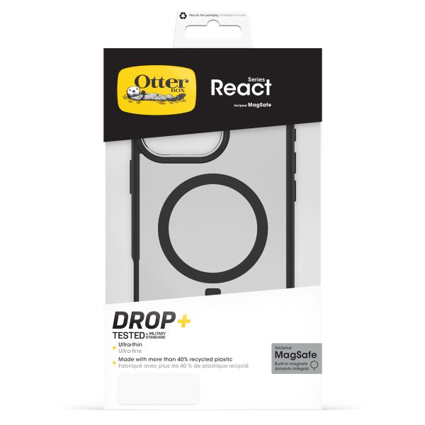 OtterBox React Backcover MagSafe iPhone 16 pro - Clear / Black