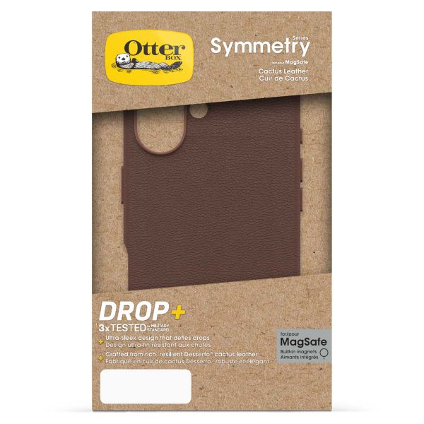 OtterBox Symmetry Cactus leren Backcover iPhone 16 - Rich Adobe Brown