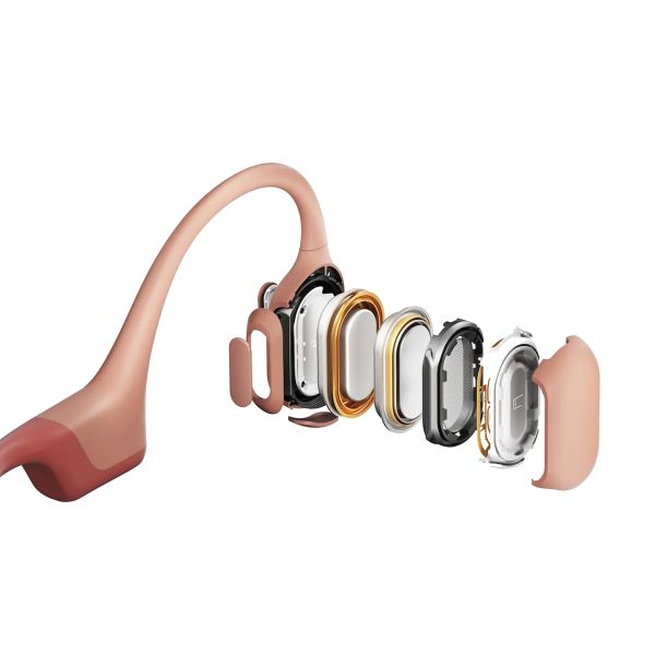 Shokz OpenRun Pro - Standaard maat - Open-Ear draadloze oordopjes - Bone conduction - Pink