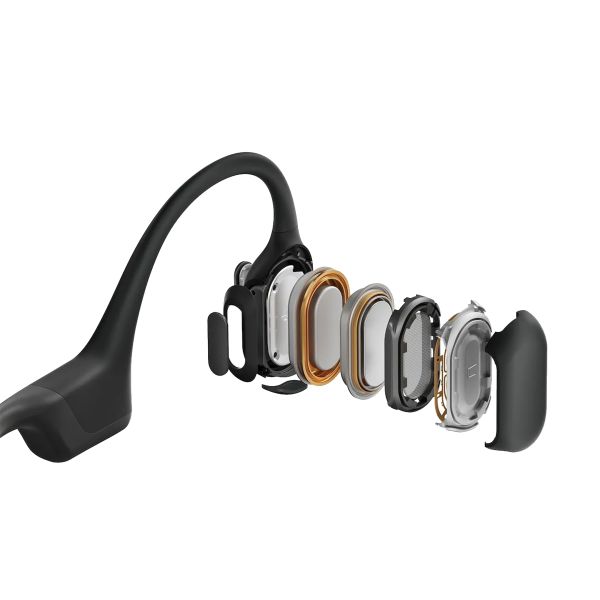 Shokz OpenRun Pro - Standaard maat - Open-Ear draadloze oordopjes - Bone conduction - Black