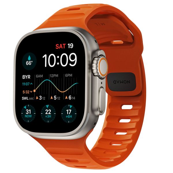 Nomad Sport band FKM Apple Watch Series 1-10 / SE / Ultra (2) - 42/44/45/46/49 mm - Oranje