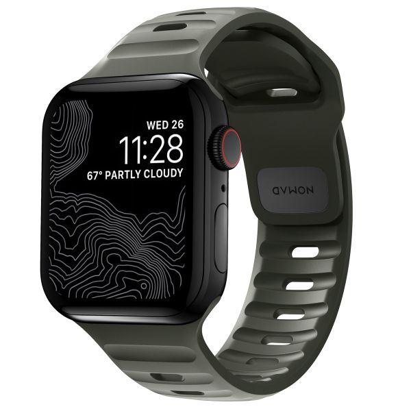 Nomad Sport band FKM Apple Watch Series 1-9 / SE - 38/40/41 mm / Series 10 - 42 mm - Ash Green