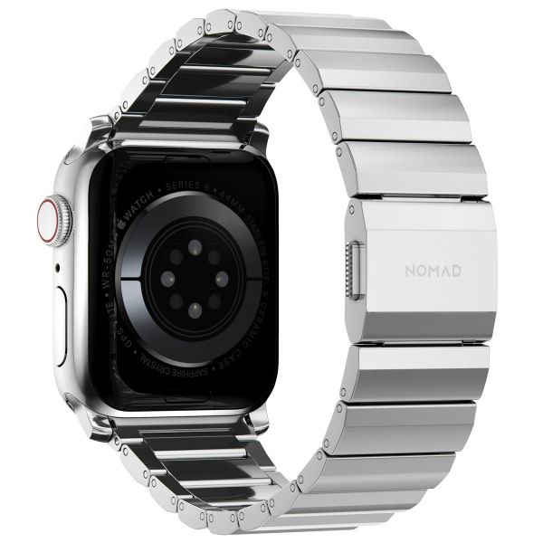 Nomad Magnetische stalen schakelband Apple Watch Series 1-10 / SE / Ultra (2) - 42/44/45/46/49 mm - Zilver