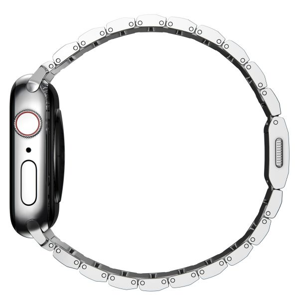 Nomad Magnetische stalen schakelband Apple Watch Series 1-10 / SE / Ultra (2) - 42/44/45/46/49 mm - Zilver