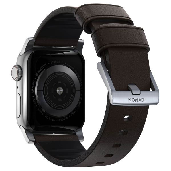 Nomad Active Pro Band Apple Watch Series 1-10 / SE / Ultra (2) - 42/44/45/46/49 mm - Bruin/Zilver