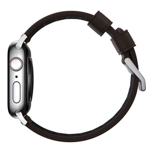 Nomad Active Pro Band Apple Watch Series 1-10 / SE / Ultra (2) - 42/44/45/46/49 mm - Bruin/Zilver