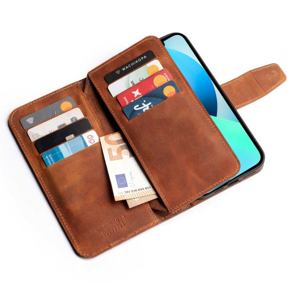 Wachikopa Multi Wallet Bookcase iPhone 13 - Camel