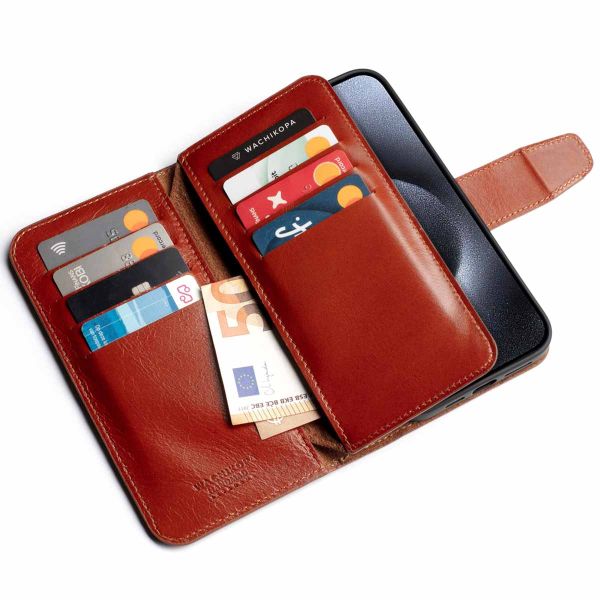 Wachikopa Multi Wallet Bookcase iPhone 15 Pro - British