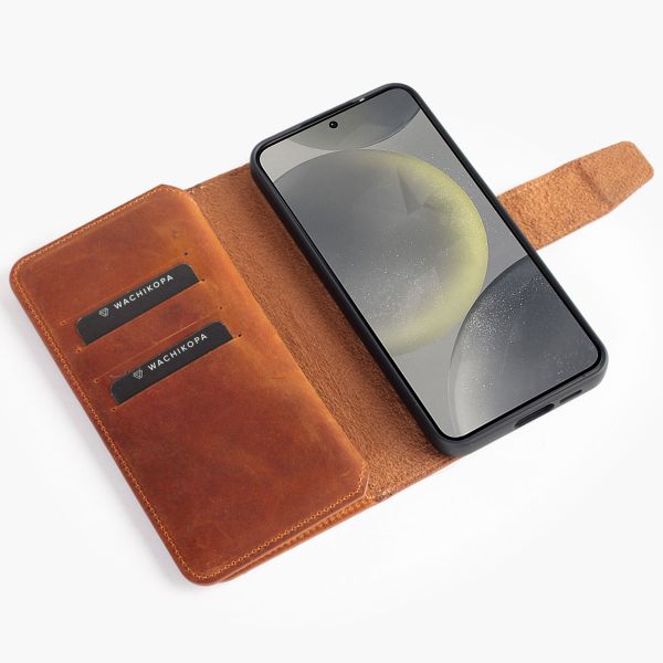 Wachikopa Multi Wallet Bookcase Samsung Galaxy S24 Plus - Camel