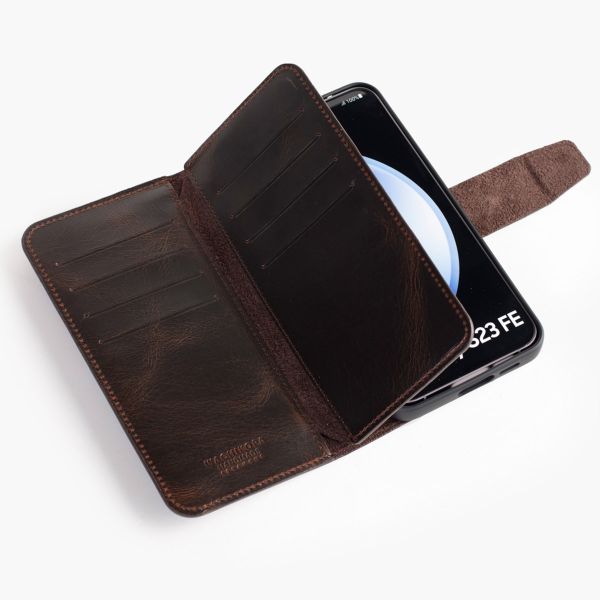 Wachikopa Multi Wallet Bookcase Samsung Galaxy S23 FE - Dark Brown