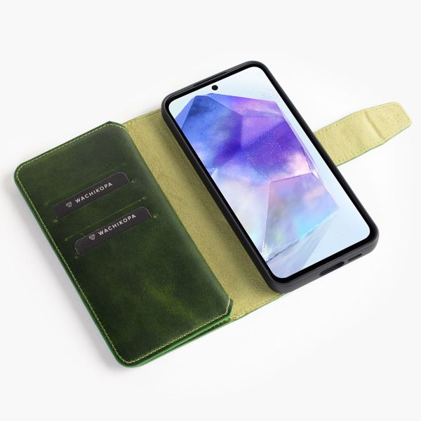 Wachikopa Multi Wallet Bookcase Samsung Galaxy A55 - Forest Green