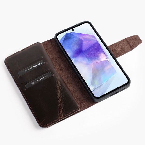 Wachikopa Multi Wallet Bookcase Samsung Galaxy A55 - Dark Brown