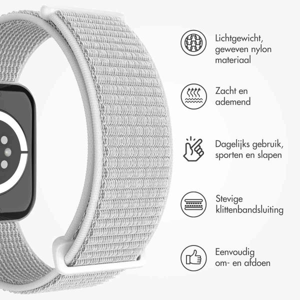 imoshion Nylon⁺ bandje Apple Watch Series 1-9 / SE - 38/40/41 mm / Series 10 - 42 mm - Seashell