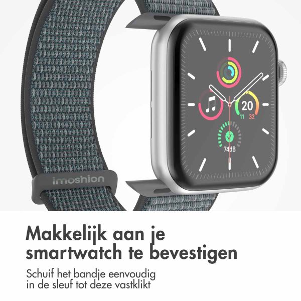 imoshion Nylon⁺ bandje Apple Watch Series 1-9 / SE - 38/40/41 mm / Series 10 - 42 mm - Ash Green