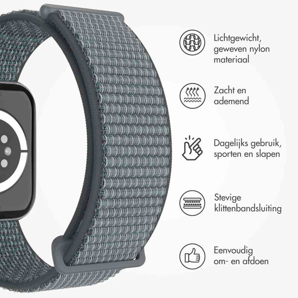 imoshion Nylon⁺ bandje Apple Watch Series 1-9 / SE - 38/40/41 mm / Series 10 - 42 mm - Ash Green