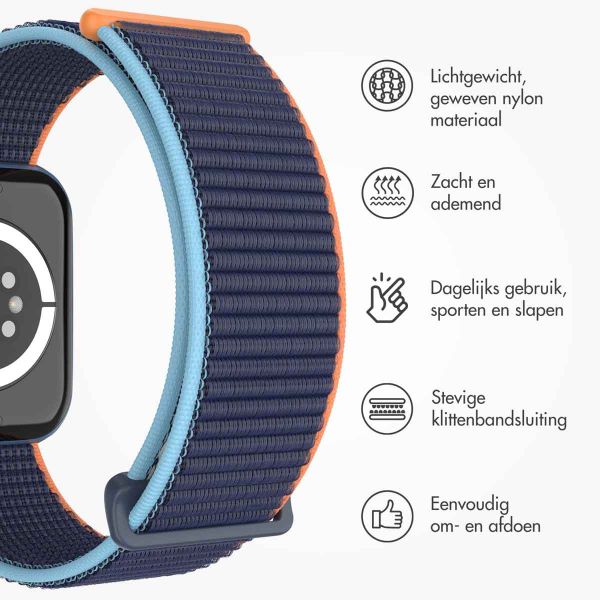 imoshion Nylon⁺ bandje Apple Watch Series 1-9 / SE - 38/40/41 mm / Series 10 - 42 mm - Dark Navy Blue