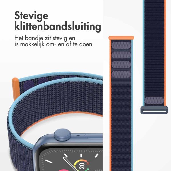 imoshion Nylon⁺ bandje Apple Watch Series 1-9 / SE - 38/40/41 mm / Series 10 - 42 mm - Dark Navy Blue