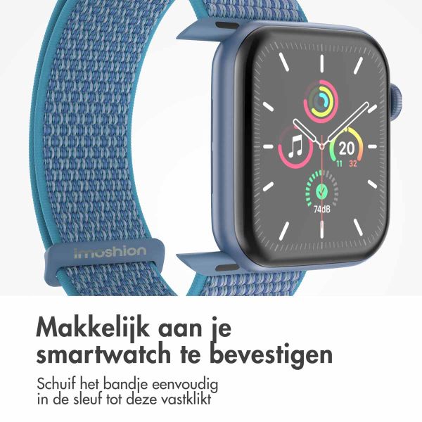 imoshion Nylon⁺ bandje Apple Watch Series 1-9 / SE - 38/40/41 mm / Series 10 - 42 mm - Marine Blue