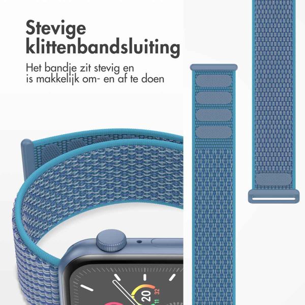 imoshion Nylon⁺ bandje Apple Watch Series 1-9 / SE - 38/40/41 mm / Series 10 - 42 mm - Marine Blue