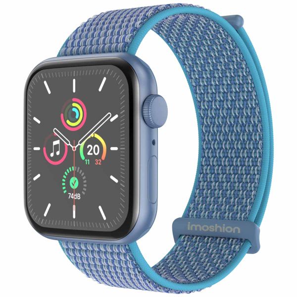 imoshion Nylon⁺ bandje Apple Watch Series 1-9 / SE - 38/40/41 mm / Series 10 - 42 mm - Marine Blue