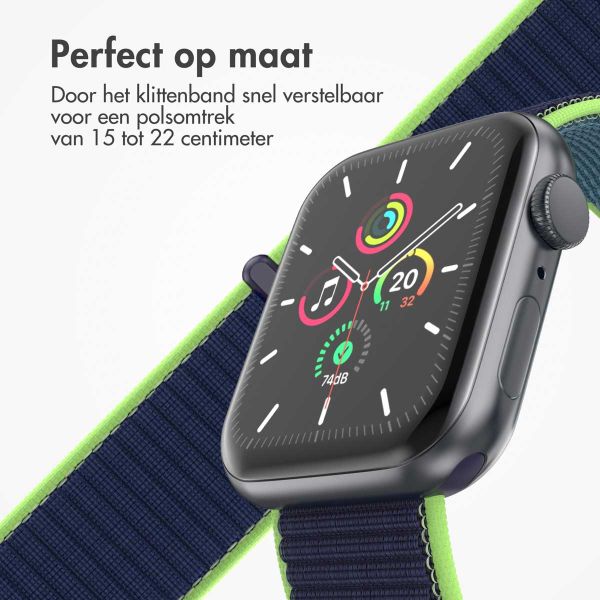 imoshion Nylon⁺ bandje Apple Watch Series 1-9 / SE - 38/40/41 mm / Series 10 - 42 mm - Lime