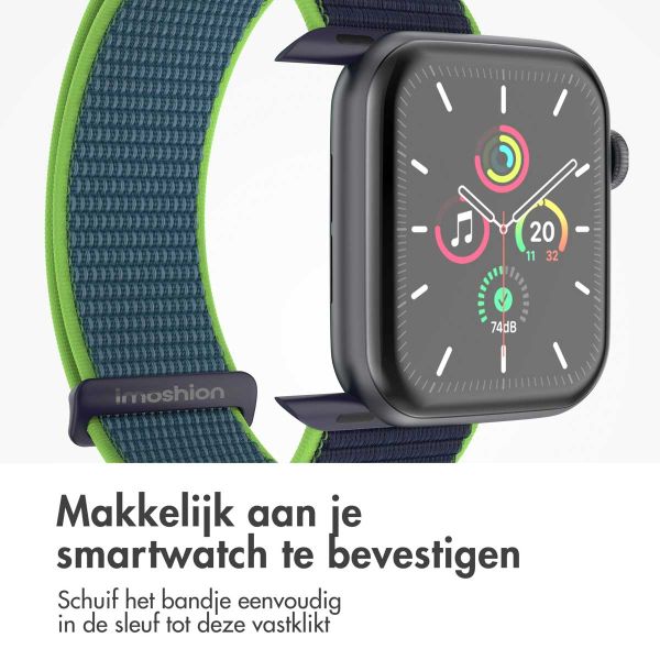 imoshion Nylon⁺ bandje Apple Watch Series 1-9 / SE - 38/40/41 mm / Series 10 - 42 mm - Lime