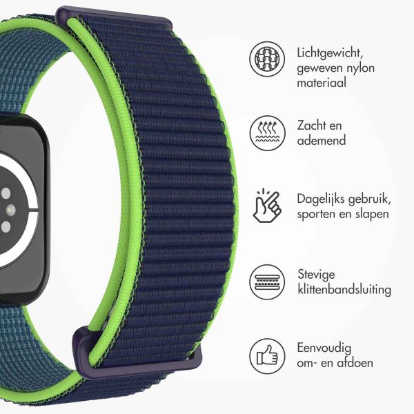 imoshion Nylon⁺ bandje Apple Watch Series 1-9 / SE - 38/40/41 mm / Series 10 - 42 mm - Lime