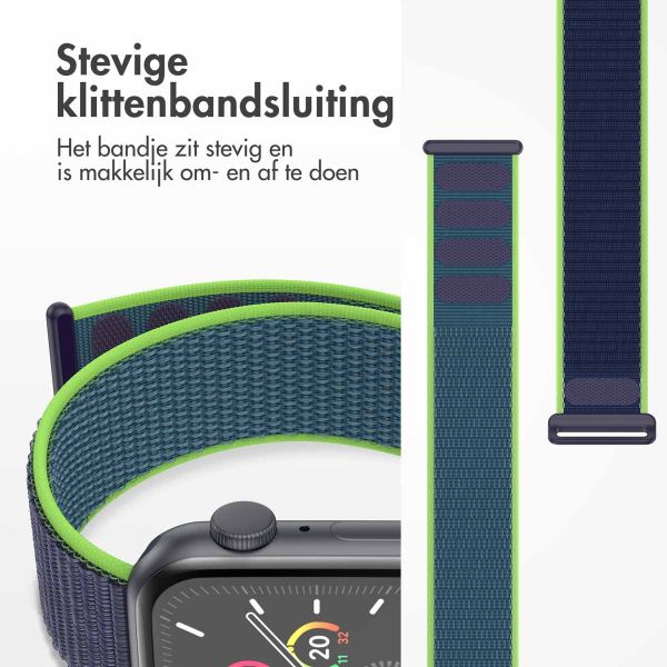 imoshion Nylon⁺ bandje Apple Watch Series 1-9 / SE - 38/40/41 mm / Series 10 - 42 mm - Lime