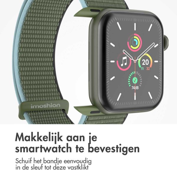 imoshion Nylon⁺ bandje Apple Watch Series 1-9 / SE - 38/40/41 mm / Series 10 - 42 mm - Dark Olive