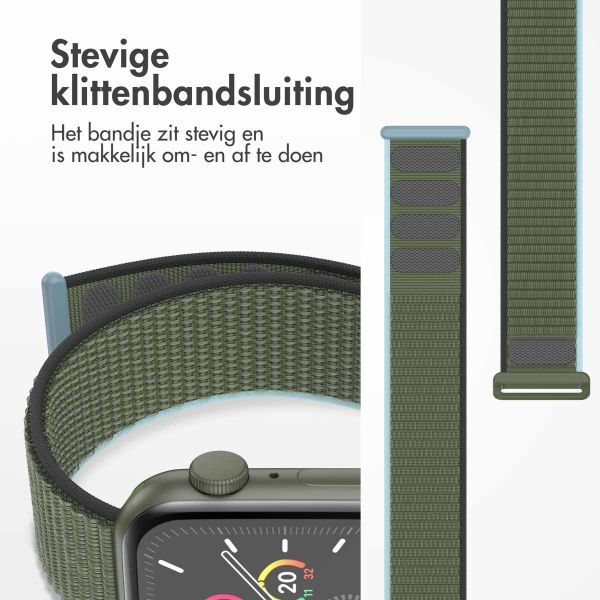 imoshion Nylon⁺ bandje Apple Watch Series 1-9 / SE - 38/40/41 mm / Series 10 - 42 mm - Dark Olive