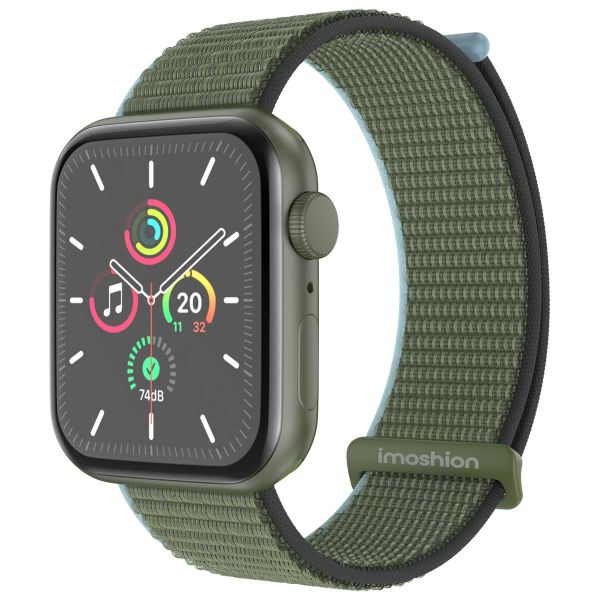 imoshion Nylon⁺ bandje Apple Watch Series 1-9 / SE - 38/40/41 mm / Series 10 - 42 mm - Dark Olive