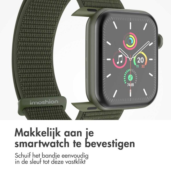 imoshion Nylon⁺ bandje Apple Watch Series 1-9 / SE - 38/40/41 mm / Series 10 - 42 mm - Army Green