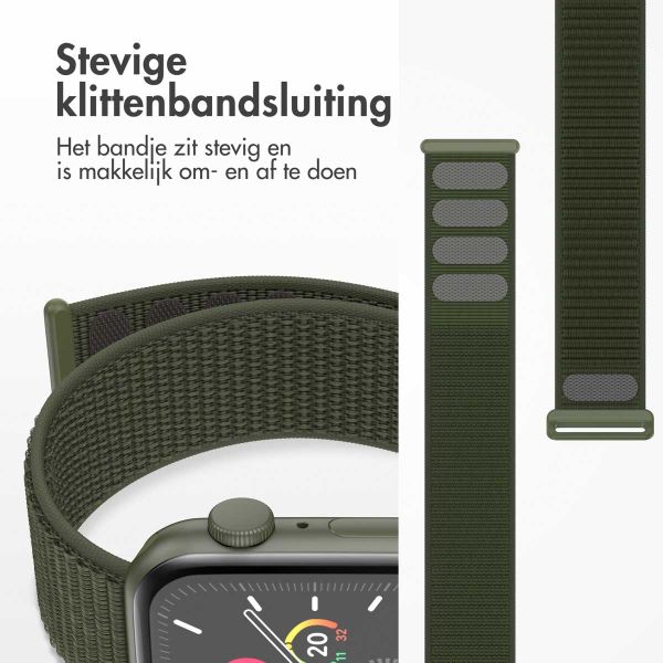 imoshion Nylon⁺ bandje Apple Watch Series 1-9 / SE - 38/40/41 mm / Series 10 - 42 mm - Army Green