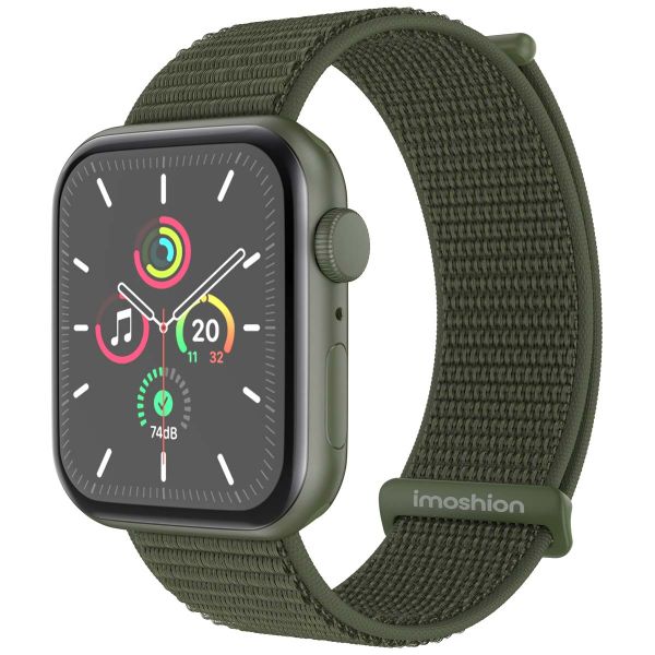 imoshion Nylon⁺ bandje Apple Watch Series 1-9 / SE - 38/40/41 mm / Series 10 - 42 mm - Army Green