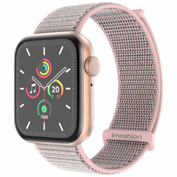 imoshion Nylon⁺ bandje Apple Watch Series 1-9 / SE - 38/40/41 mm / Series 10 - 42 mm - Pink Sand