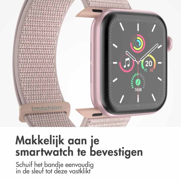 imoshion Nylon⁺ bandje Apple Watch Series 1-9 / SE - 38/40/41 mm / Series 10 - 42 mm - Light Pink