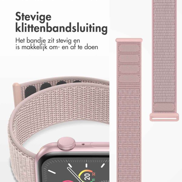 imoshion Nylon⁺ bandje Apple Watch Series 1-9 / SE - 38/40/41 mm / Series 10 - 42 mm - Light Pink