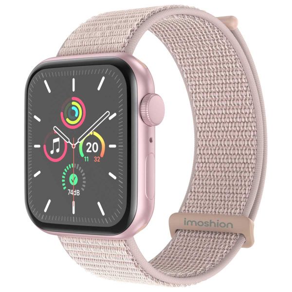 imoshion Nylon⁺ bandje Apple Watch Series 1-9 / SE - 38/40/41 mm / Series 10 - 42 mm - Light Pink