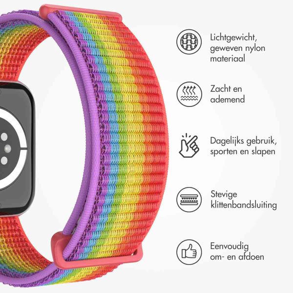 imoshion Nylon⁺ bandje Apple Watch Series 1-9 / SE - 38/40/41 mm / Series 10 - 42 mm - Pride Edition