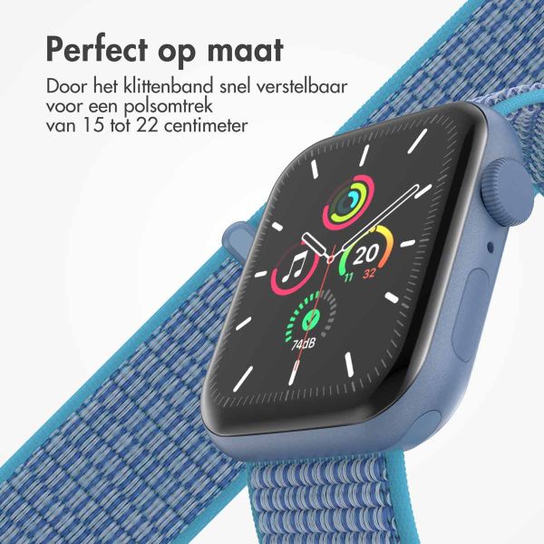 imoshion Nylon⁺ bandje Apple Watch Series 1-10 / SE / Ultra (2) - 42/44/45/46/49 mm - Marine Blue